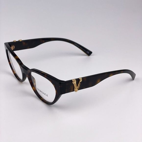 Versace VE3282 108 Eyeglasses Dark Havana Cat Eye Women - Picture 5 of 9